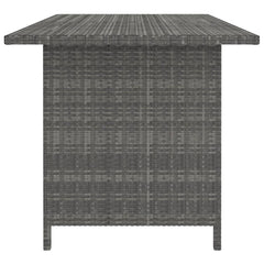 Garden Lounge Set Grey PE (polyethylene) rattan, powder-coated steel