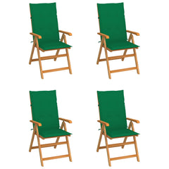 Garden Chair Set of 4 Teak Teak wood Standard Foldable