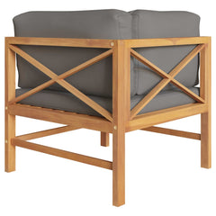 Corner Sofa Dark Grey Fine sanded teak wood Regular Durable