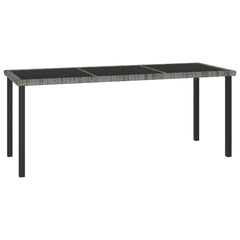 Dining Set Grey Poly rattan Large Durable Dining Set