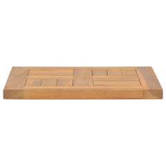 Table Top Teak Solid teak wood 15.7 x 15.7 x 1.0 in Durable