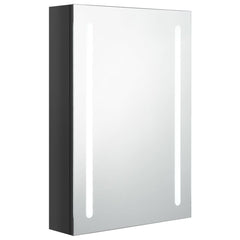 Bathroom Cabinet Shining black MDF with melamine finish, glass