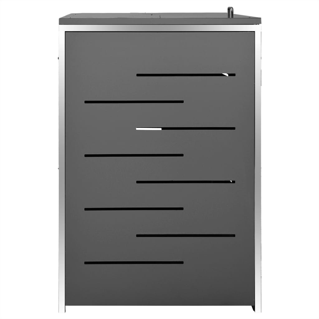 Triple Wheelie Bin Shed 81.5x30.5x44.3 Stainless Steel