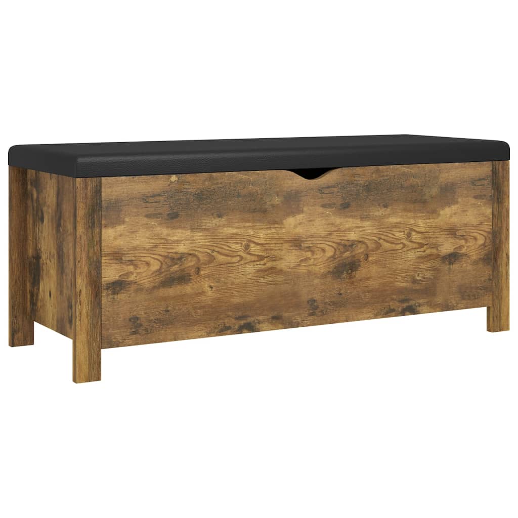 Storage Box Smoked oak Engineered wood 41.3 x 15.7 x 17.7 in – Bostome