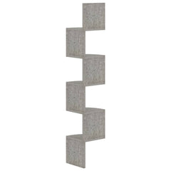 Wall Corner Shelf Concrete Grey Engineered Wood Medium