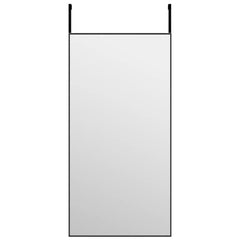 Door Mirror Black 15.7x31.5 Glass and Aluminum