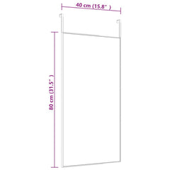 Door Mirror Black 15.7x31.5 Glass and Aluminum
