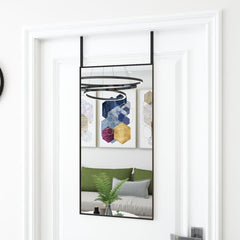 Door Mirror Black 15.7x31.5 Glass and Aluminum