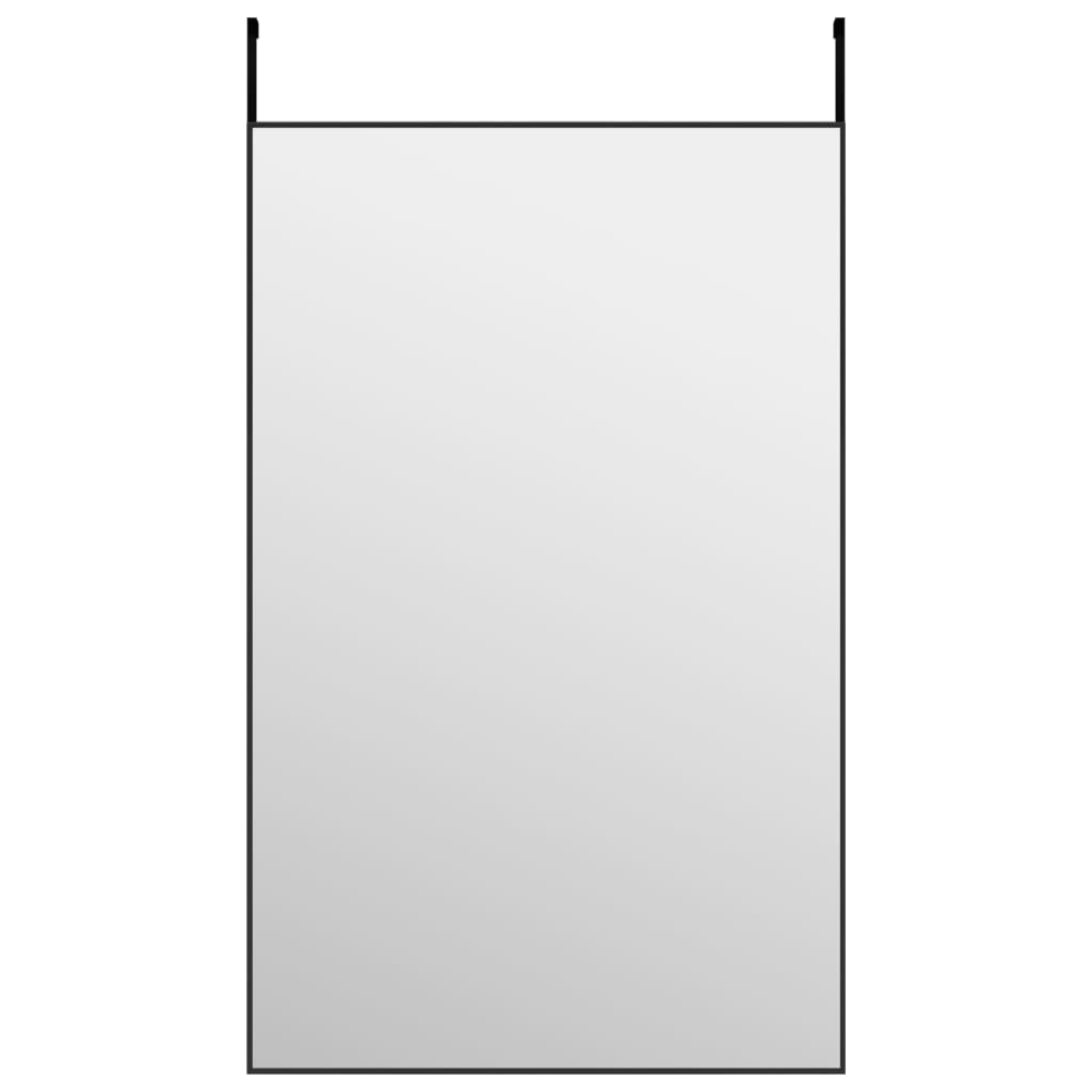 Door Mirror Black 19.7x31.5 Glass and Aluminum