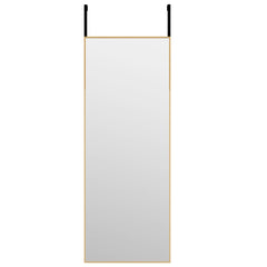 Door Mirror Gold 11.8x31.5 Glass and Aluminum
