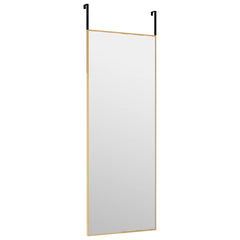 Door Mirror Gold 11.8x31.5 Glass and Aluminum