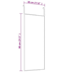 Door Mirror Gold 11.8x31.5 Glass and Aluminum