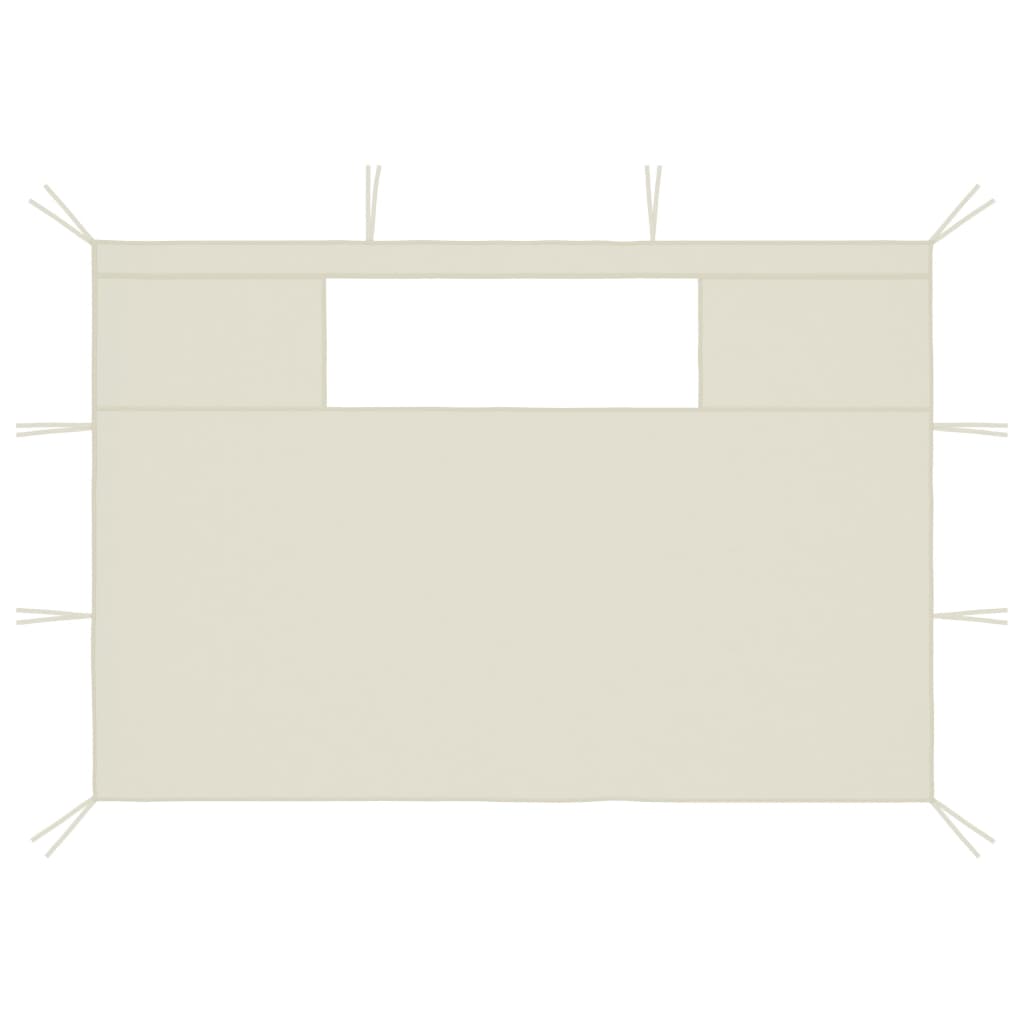 Gazebo Sidewalls with Windows 2 pcs Cream