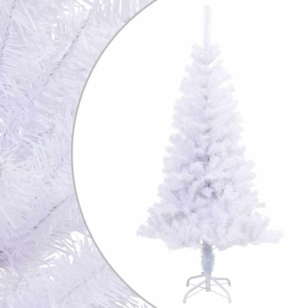 4ft white artificial Christmas tree with 230 PVC branches and a sturdy metal stand.