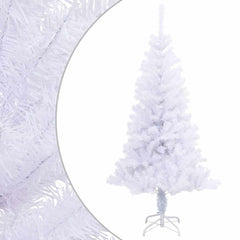 4ft white artificial Christmas tree with 230 PVC branches and a sturdy metal stand.