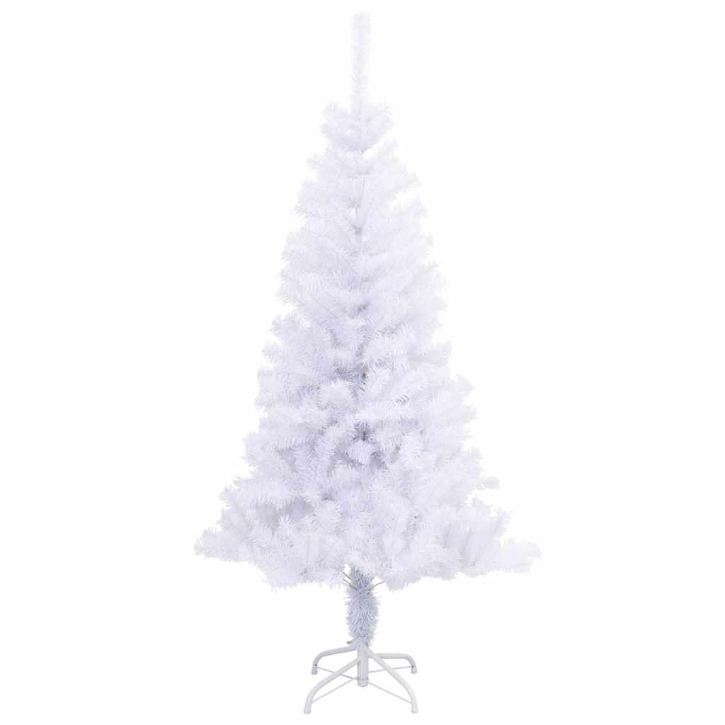 4ft white artificial Christmas tree with 230 PVC branches and a sturdy metal stand.