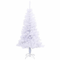 4ft white artificial Christmas tree with 230 PVC branches and a sturdy metal stand.