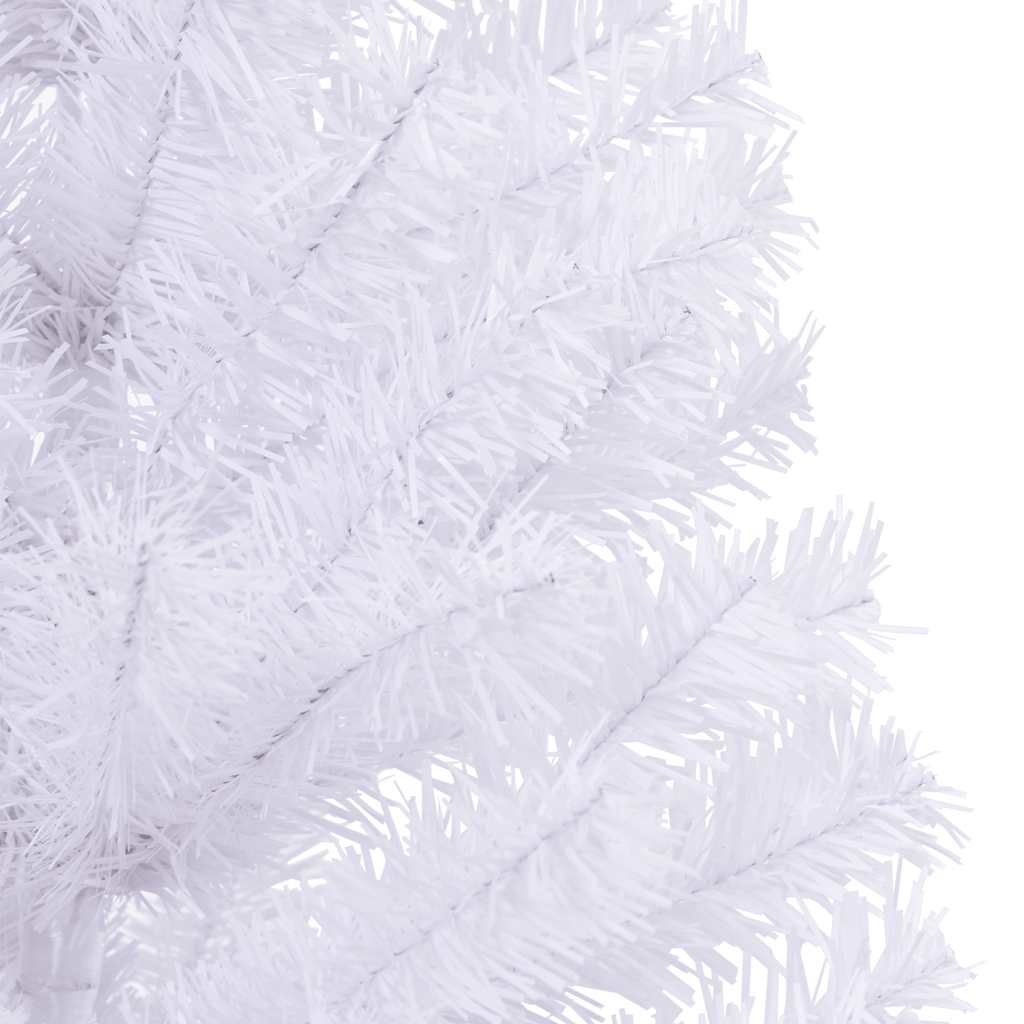 4ft white artificial Christmas tree with 230 PVC branches and a sturdy metal stand.