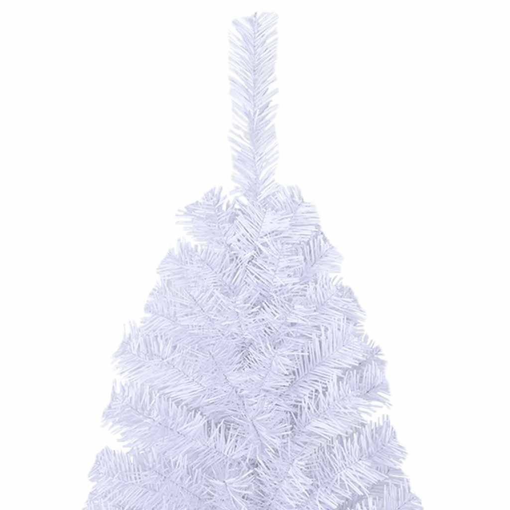 4 ft white artificial Christmas tree with thick PVC branches and sturdy steel stand
