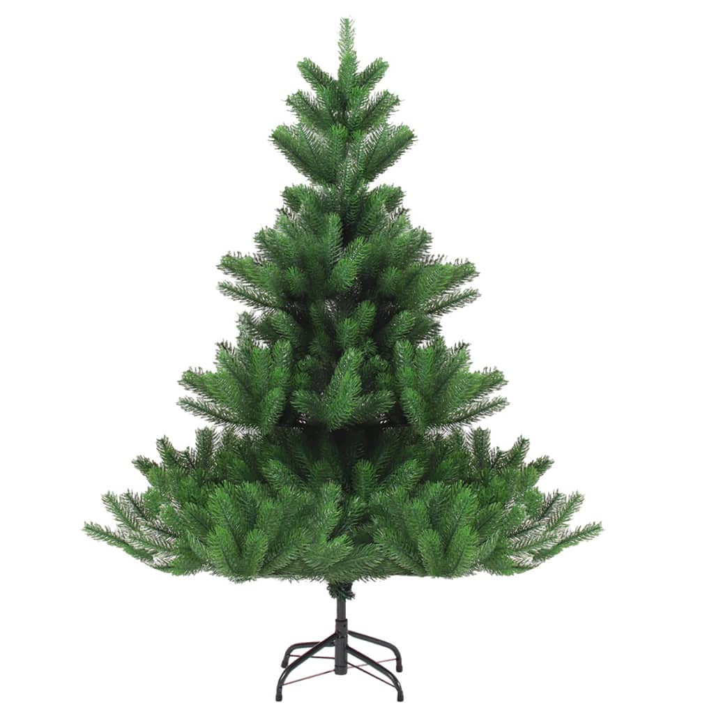 7ft green Nordmann Fir artificial Christmas tree with lifelike tips and sturdy steel stand.