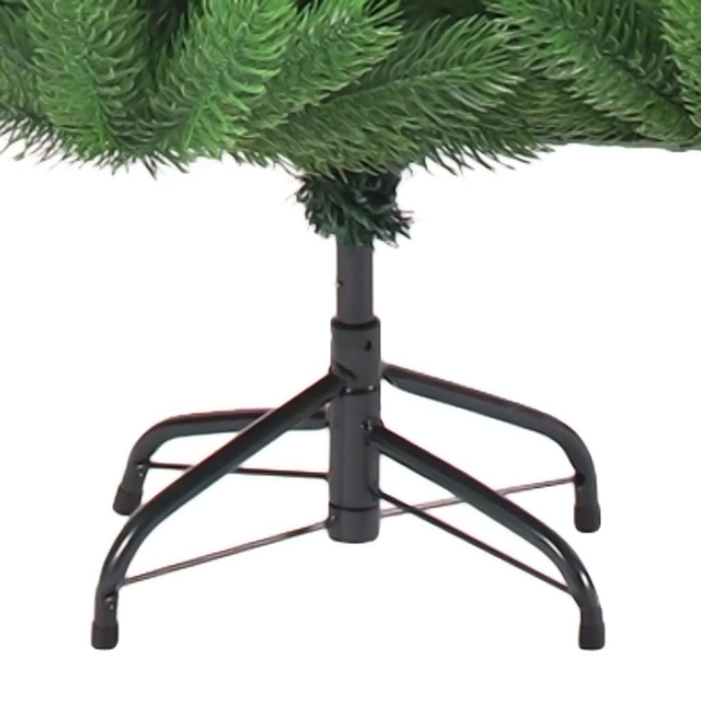 7ft green Nordmann Fir artificial Christmas tree with lifelike tips and sturdy steel stand.