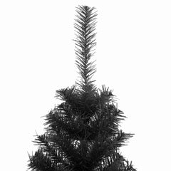 A 4 ft black artificial Christmas tree with PVC stand, featuring lush PVC branches.