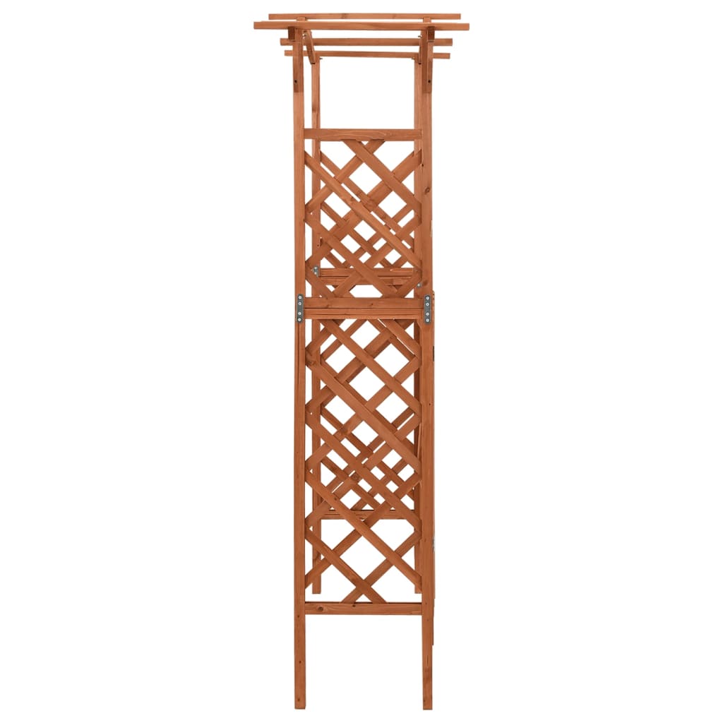 Pergola with Gate 45.7x15.7x80.3 Solid Firwood