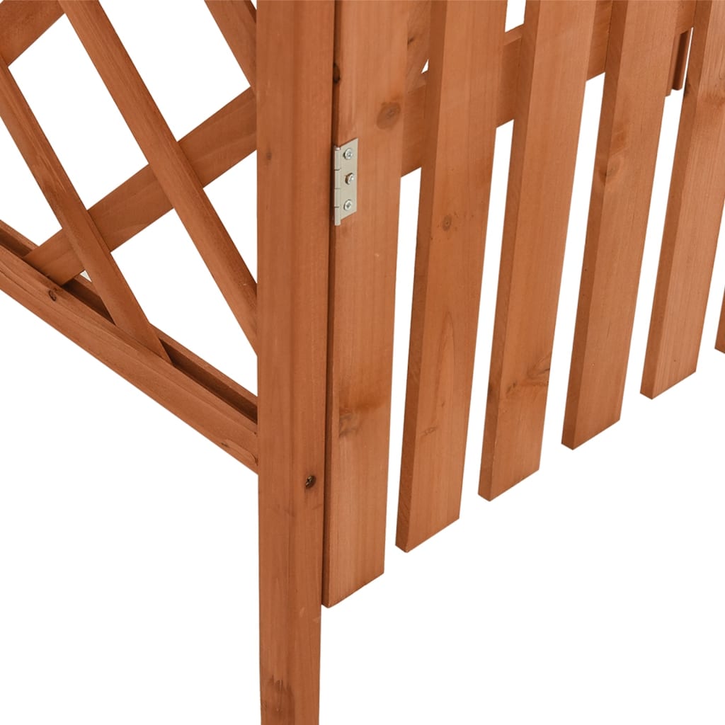 Pergola with Gate 45.7x15.7x80.3 Solid Firwood