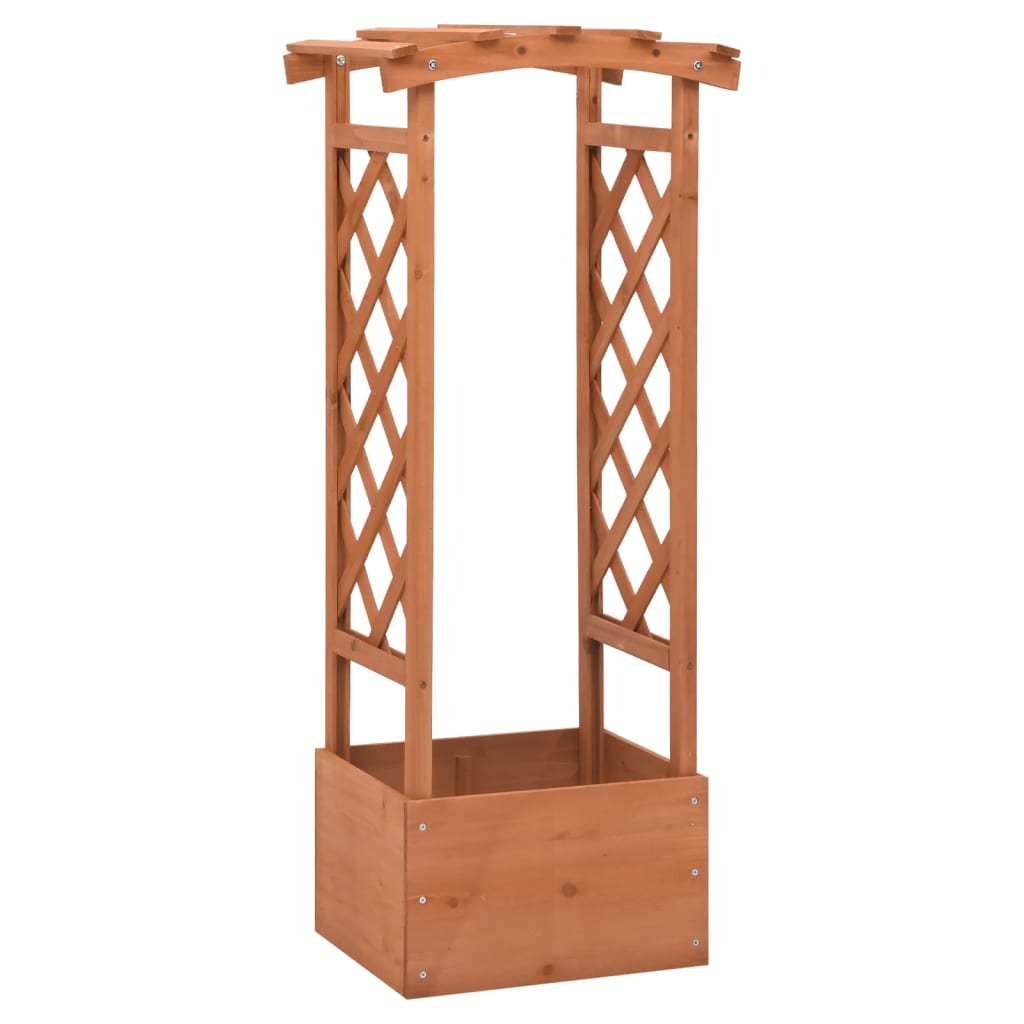 Trellis Planter with Arch 19.3x15.4x46.1 Firwood