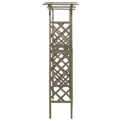 Pergola with Gate 45.7x15.7x80.3 Gray Solid Firwood