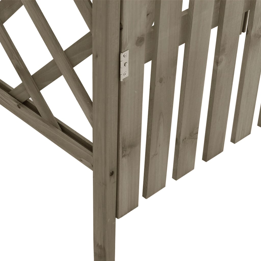 Pergola with Gate 45.7x15.7x80.3 Gray Solid Firwood