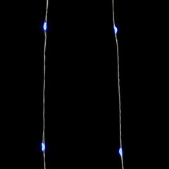 49.2ft copper wire string lights with 150 cold white LEDs and remote control.