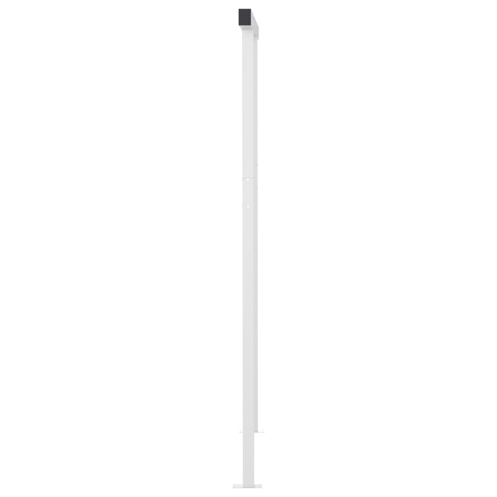 Manual Retractable Awning with Posts 13.1'x9.8' Cream