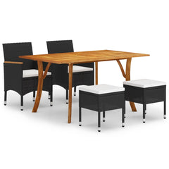 Dining Set Black, Cream White