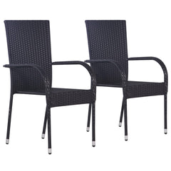 Dining Set Black Solid Acacia wood Standard