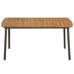 Dining Set Grey, natural wood