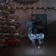 4ft acrylic reindeer decoration with 140 cold white LEDs and USB power connection