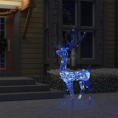 4ft acrylic reindeer decoration with 140 blue LED lights for outdoor use