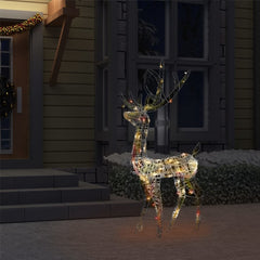 4ft acrylic reindeer Christmas decoration lit with 140 colorful LEDs.