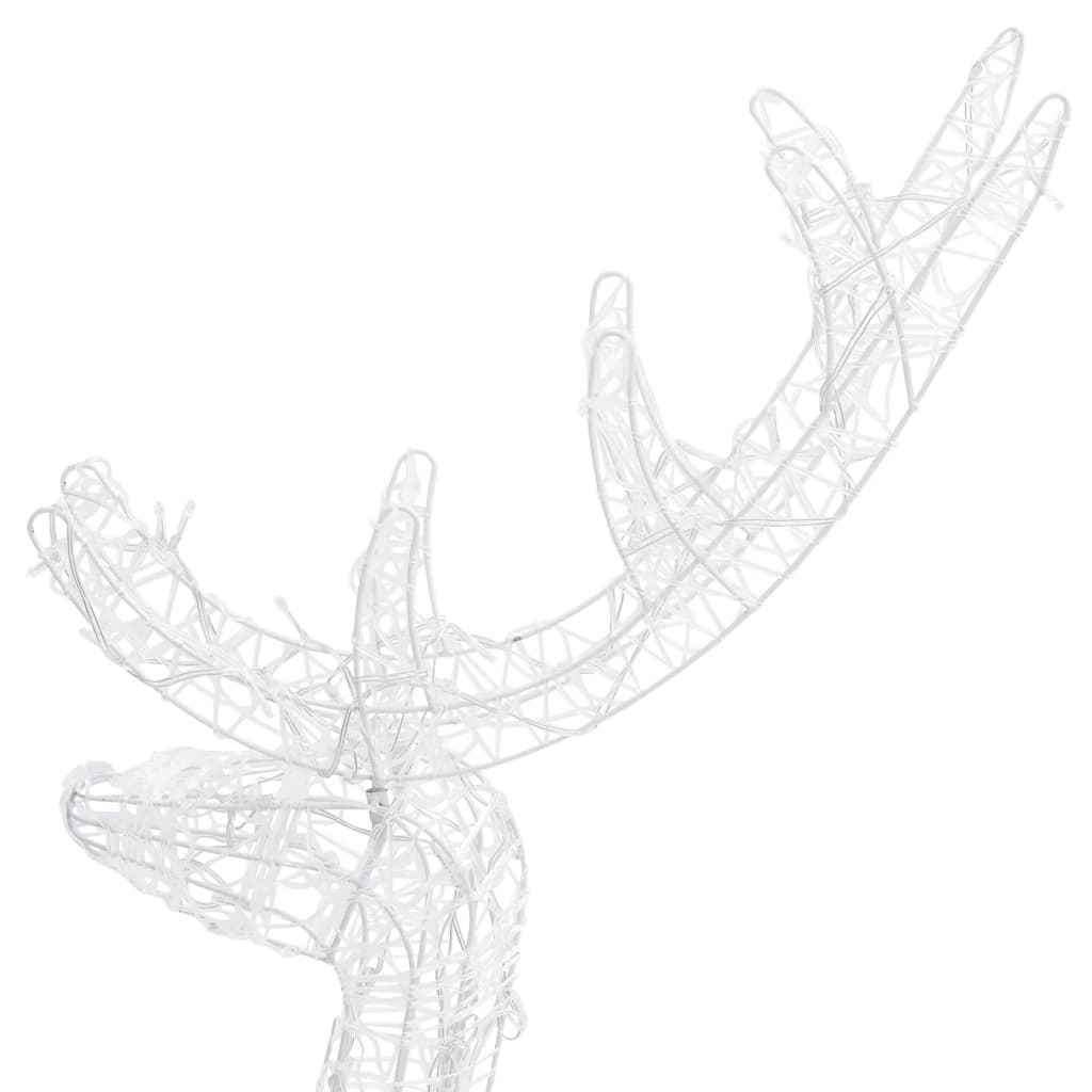 4ft acrylic reindeer decoration with 140 LED lights and multicolor effects