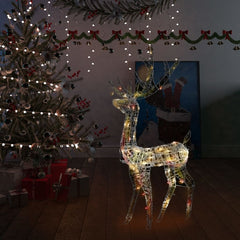 4ft acrylic reindeer decoration with 140 multicolor LED lights and weather-resistant design