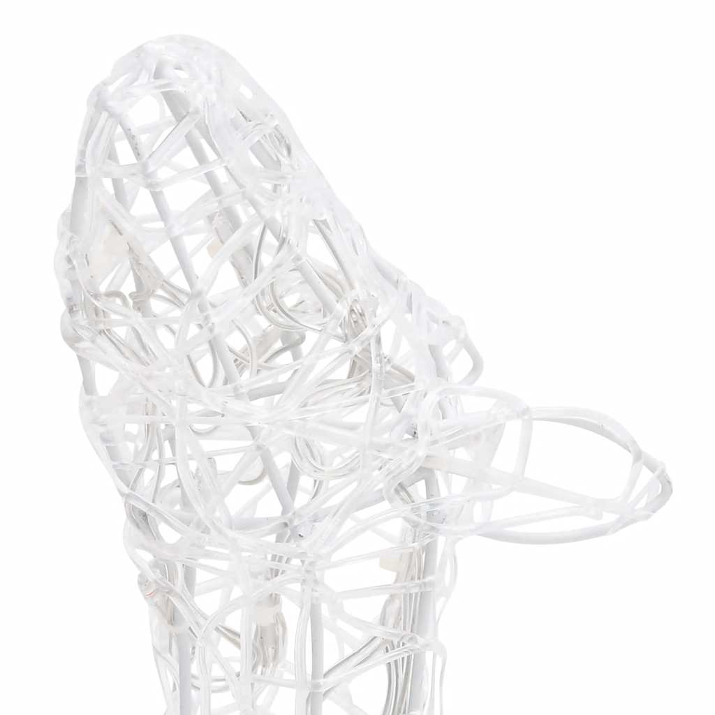 Acrylic reindeer family decoration with 300 warm white LED lights, 50.4 inches tall.