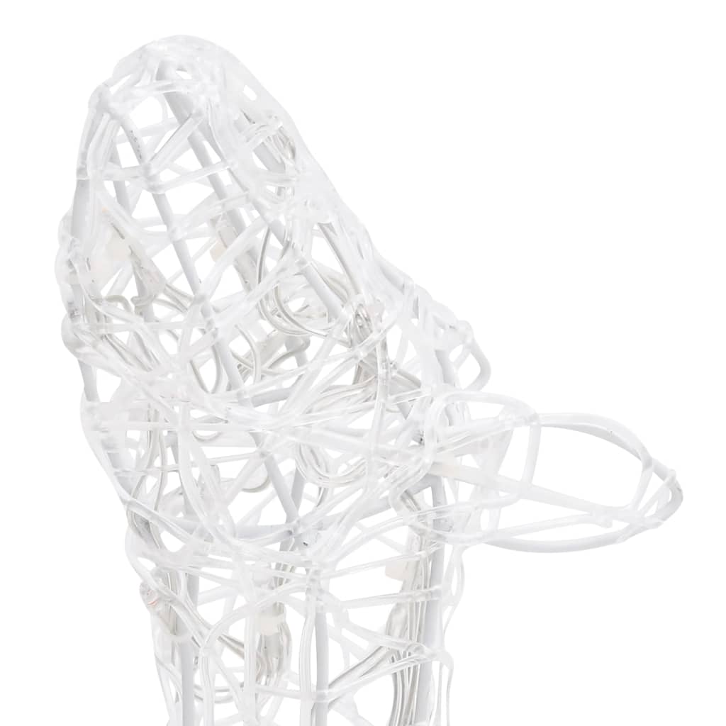Acrylic reindeer family Christmas decoration with 300 cold white LED lights.
