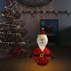 3ft LED Santa Claus figure in red fabric with steel frame, illuminated by lights.
