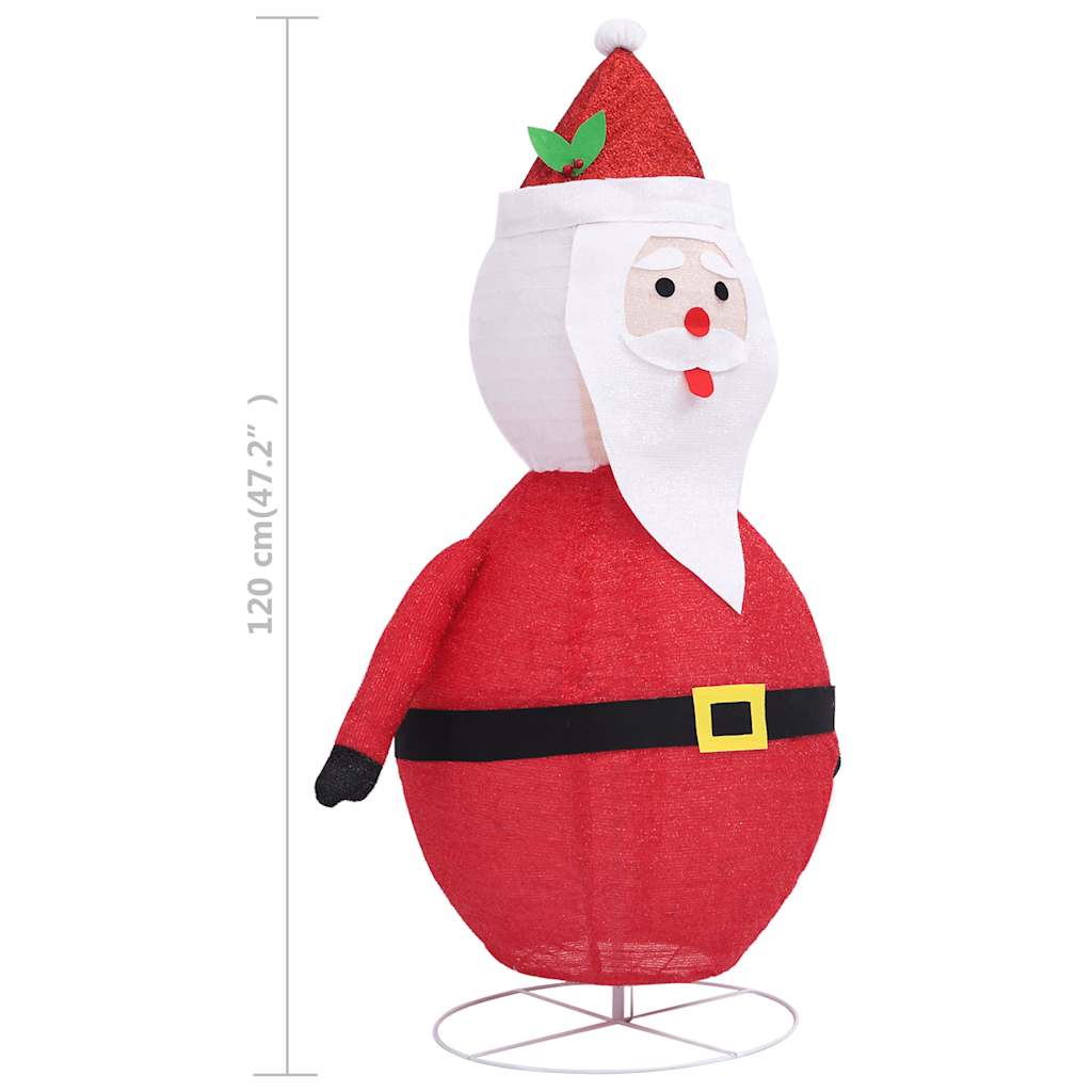 4 ft LED Santa Claus figure in red fabric over steel frame with white beard and hat.