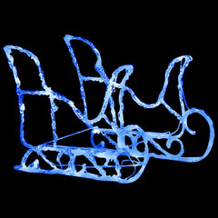 Reindeers & Sleigh Christmas Decoration 160 LEDs 51.2 Acrylic
