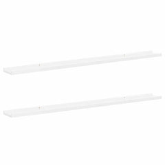 Wall Shelf Set of 2 High gloss white MDF