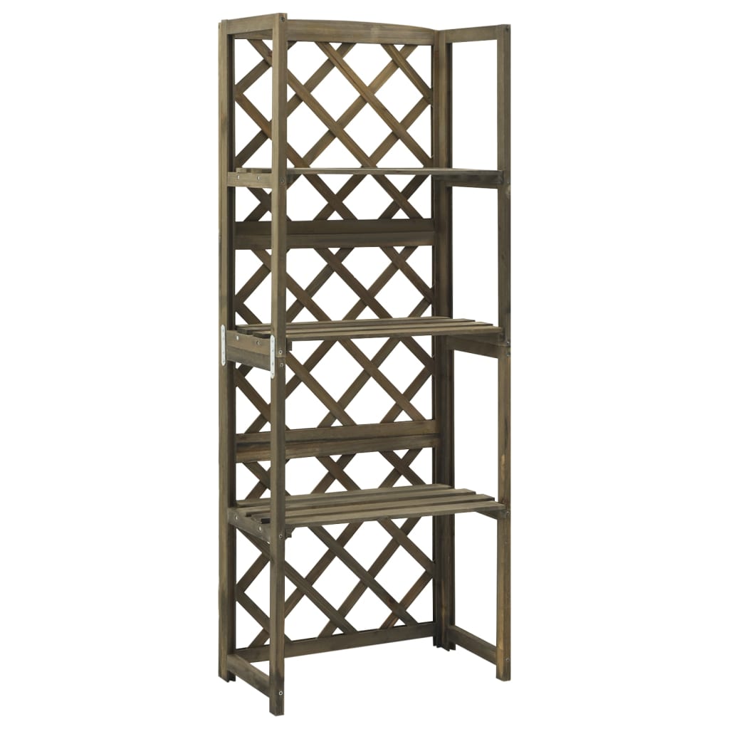 Trellis Gray Solid fir wood 21.7x11.8x55.1 in Shelving Trellis
