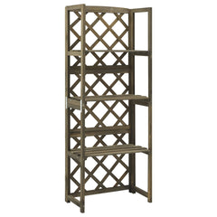 Trellis Gray Solid fir wood 21.7x11.8x55.1 in Shelving Trellis