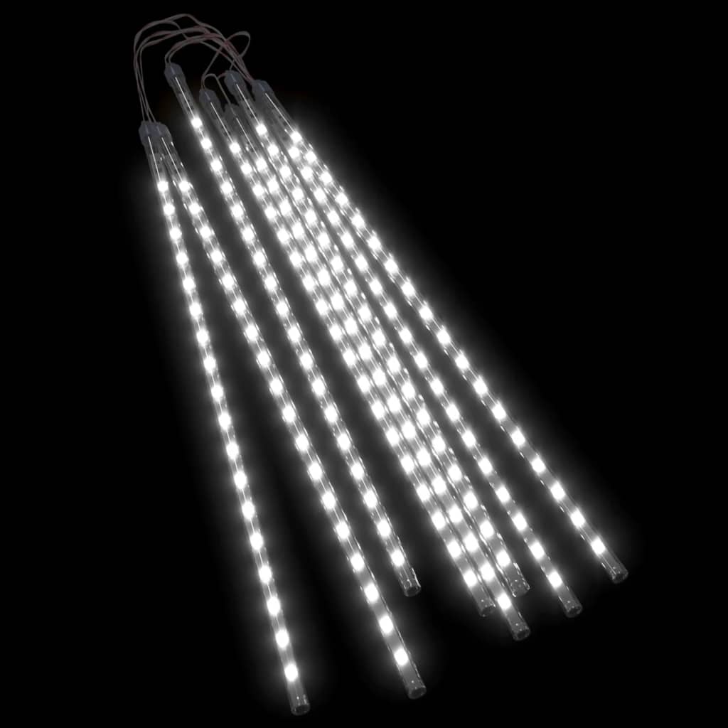 Meteor Lights 8 pcs 2 ft Cold White 288 LEDs Indoor Outdoor